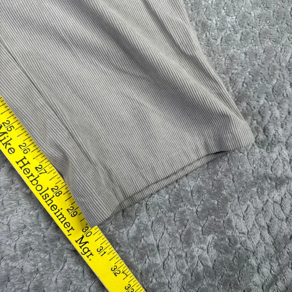 Manfinity Constitution Mens Gray Corduroy Pants Elastic Waist Drawstring Large
